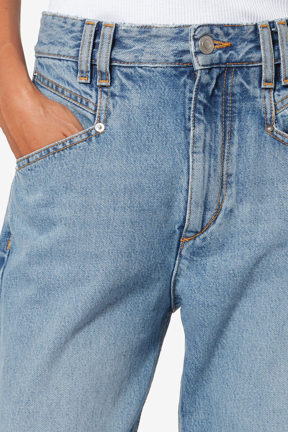 Pantalon belvia en coton - Bleu clair - Woman - 3