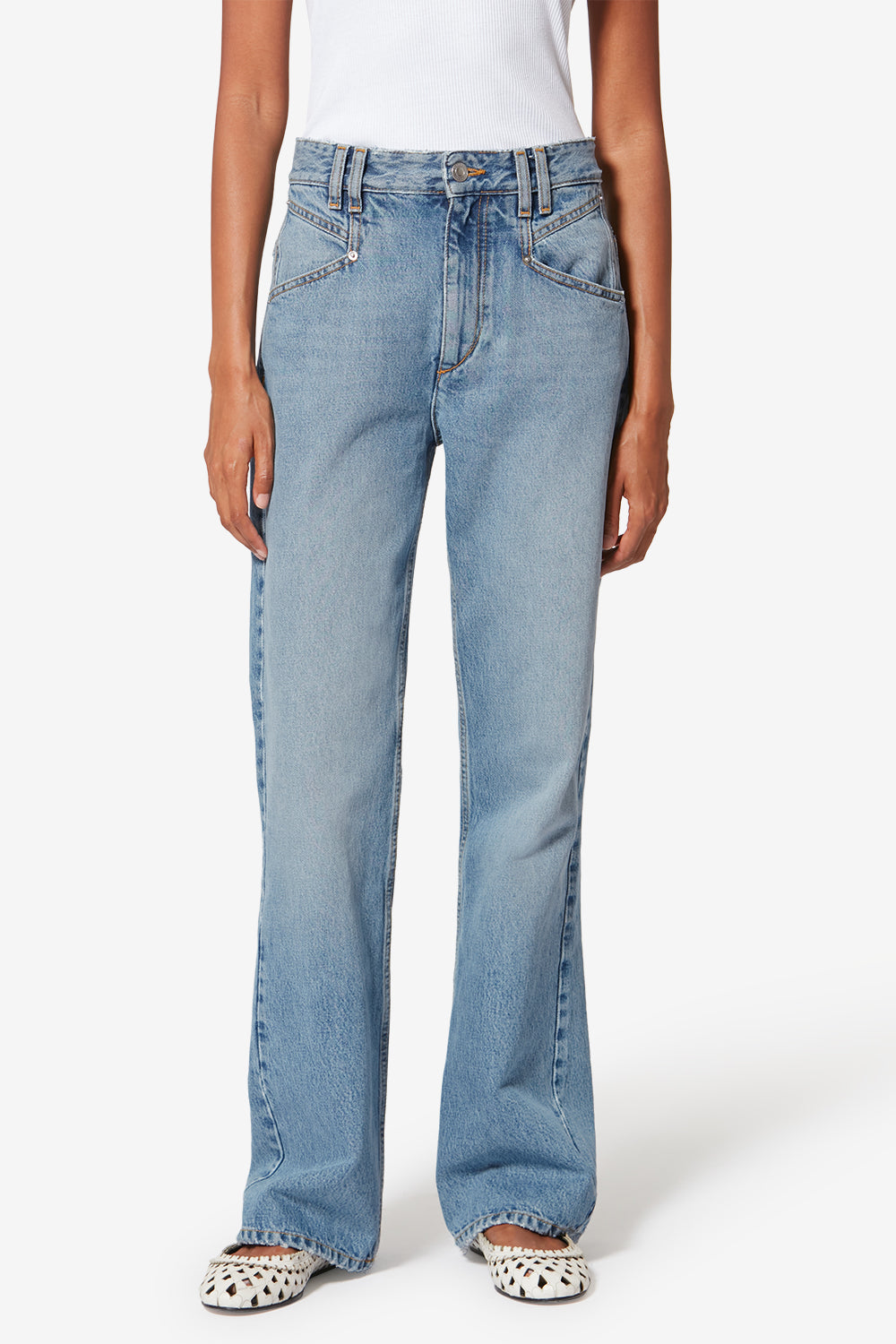 Pantalon belvia en coton - Bleu clair - Woman - 4