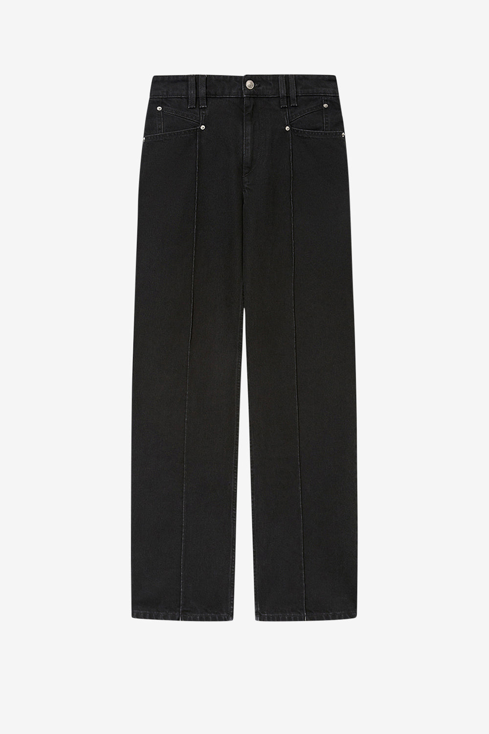 Pantalon drolane en coton - Noir délavé - Woman - 1