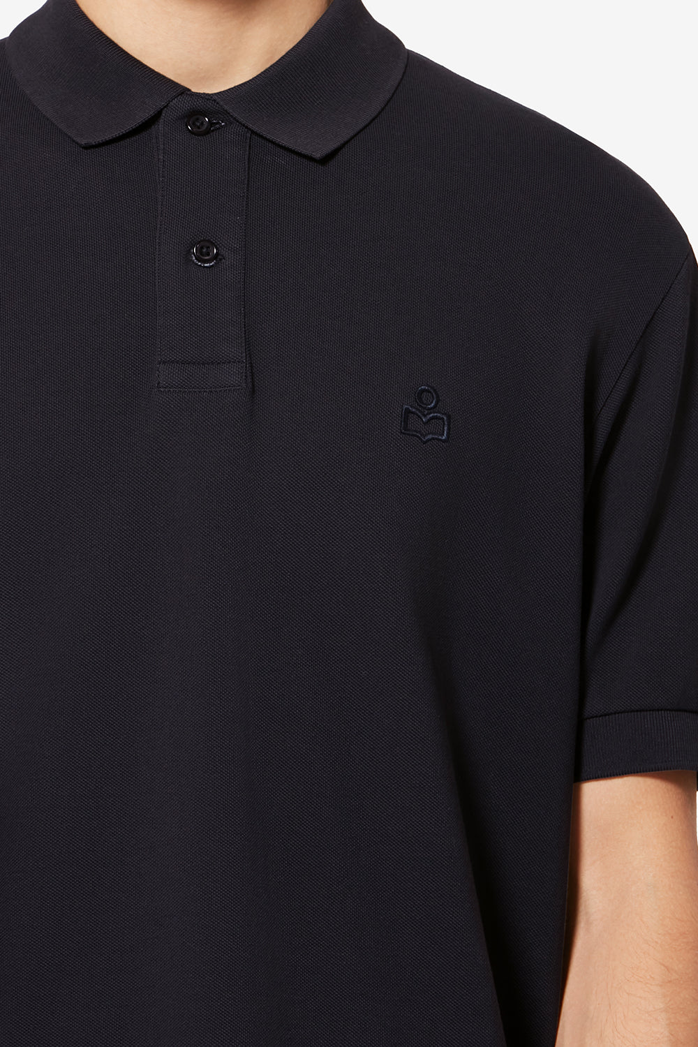 Afko short-sleeve piqué cotton polo shirt - Black - Man - 3
