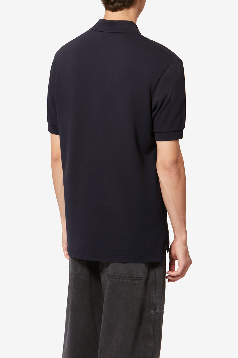 Afko short-sleeve piqué cotton polo shirt - Black - Man - 5