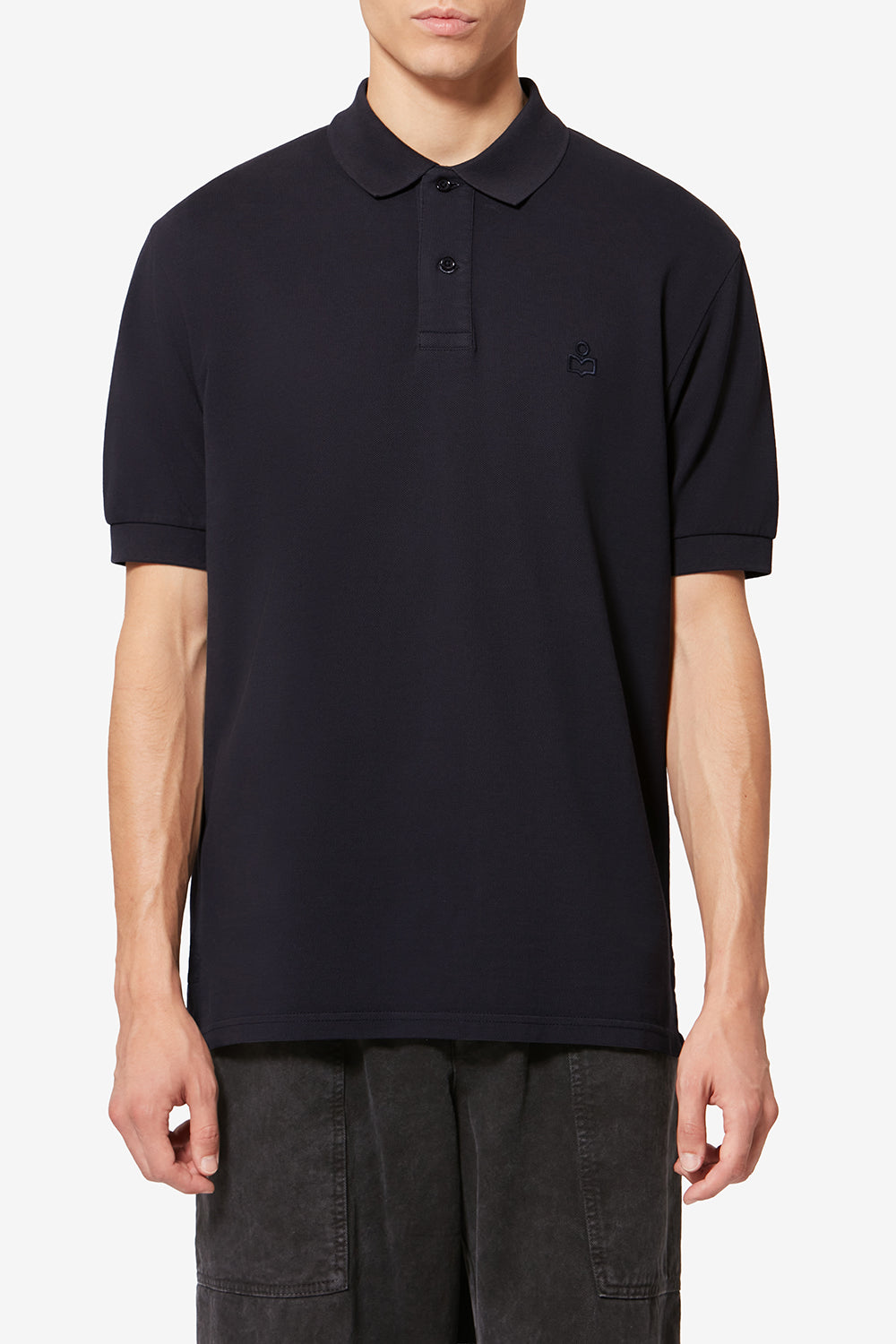 Afko short-sleeve piqué cotton polo shirt - Black - Man - 4