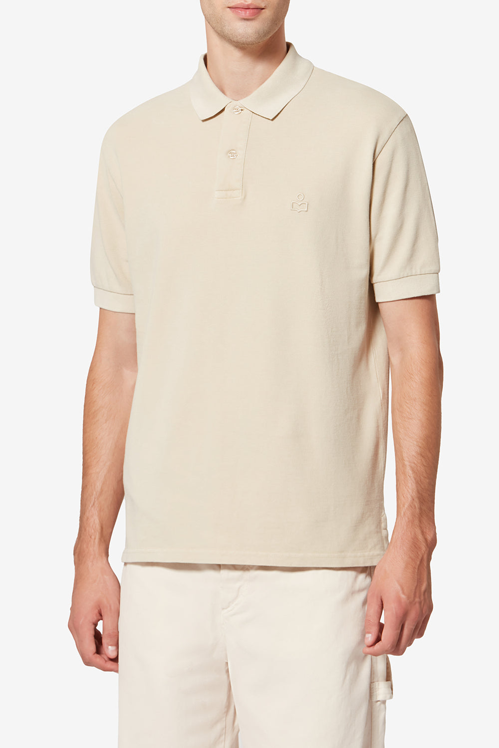 Afko short-sleeve piqué cotton polo shirt - Light yellow - Man - 4