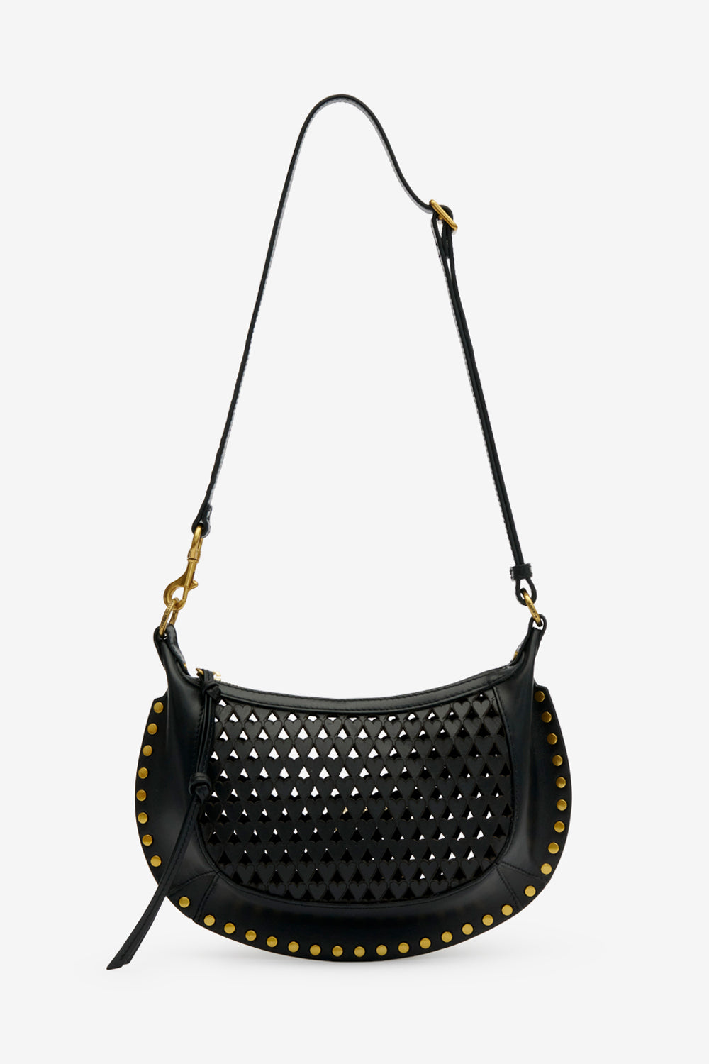 Oskan moon soft leather shoulder bag - Black - Woman - 6
