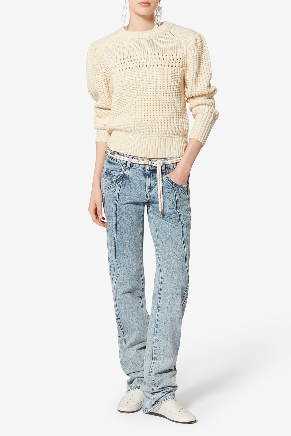 Pull en maille tube winnie - Écru - Woman - 2