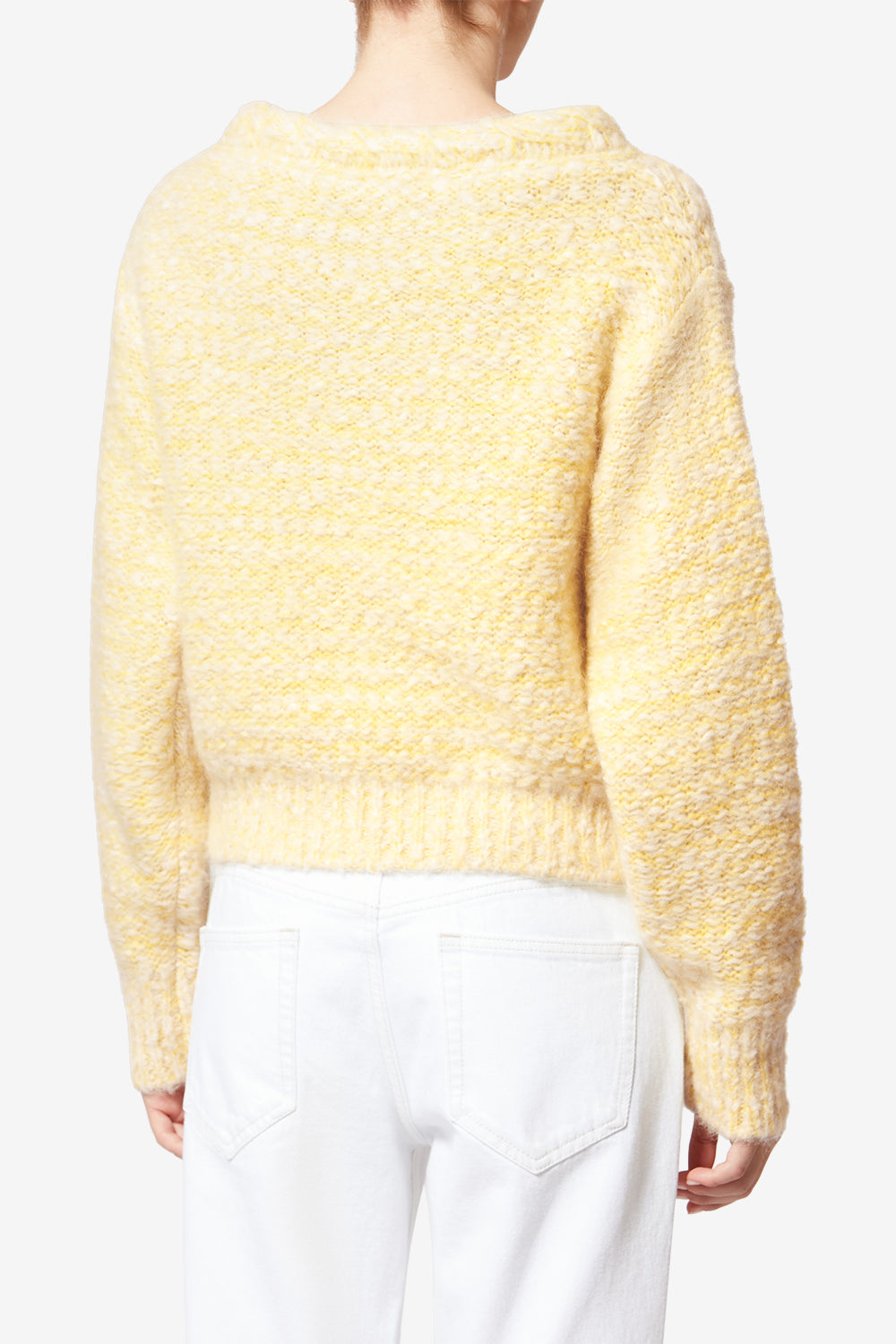 Pull dorota en laine - Écru et jaune - Woman - 5