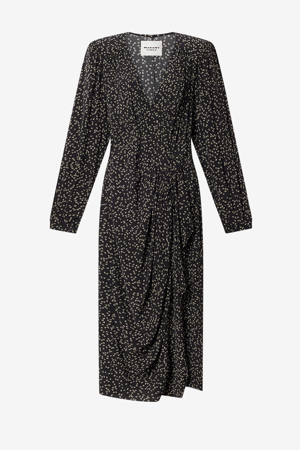 Daylia flowing origami print dress - Black - Woman - 1