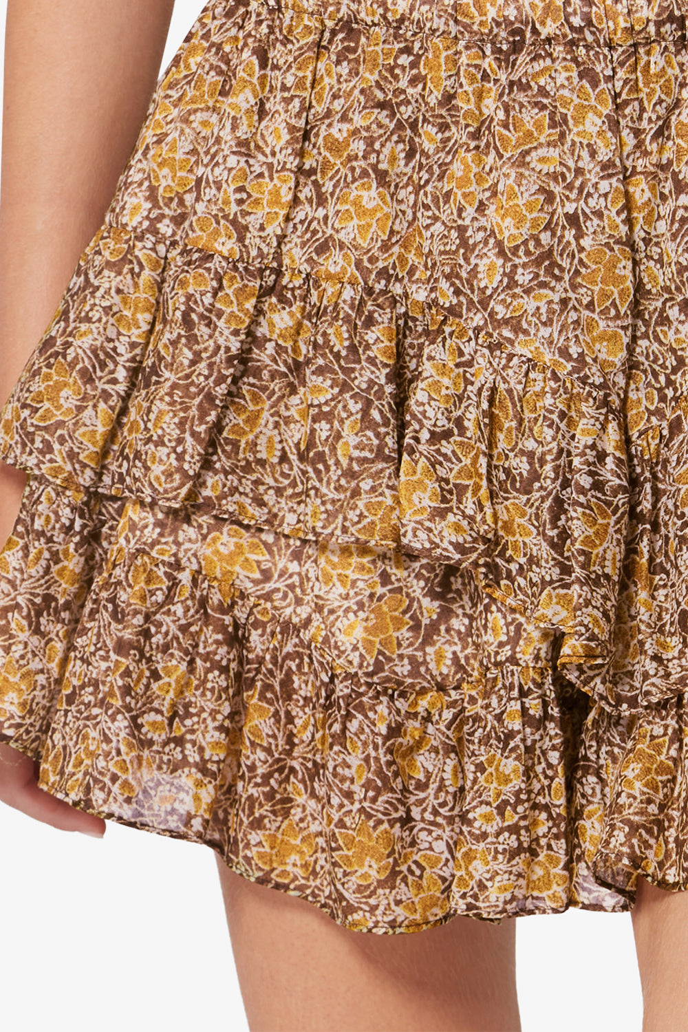 Jocadia printed organic cotton voile shorts - Khaki - Woman - 3