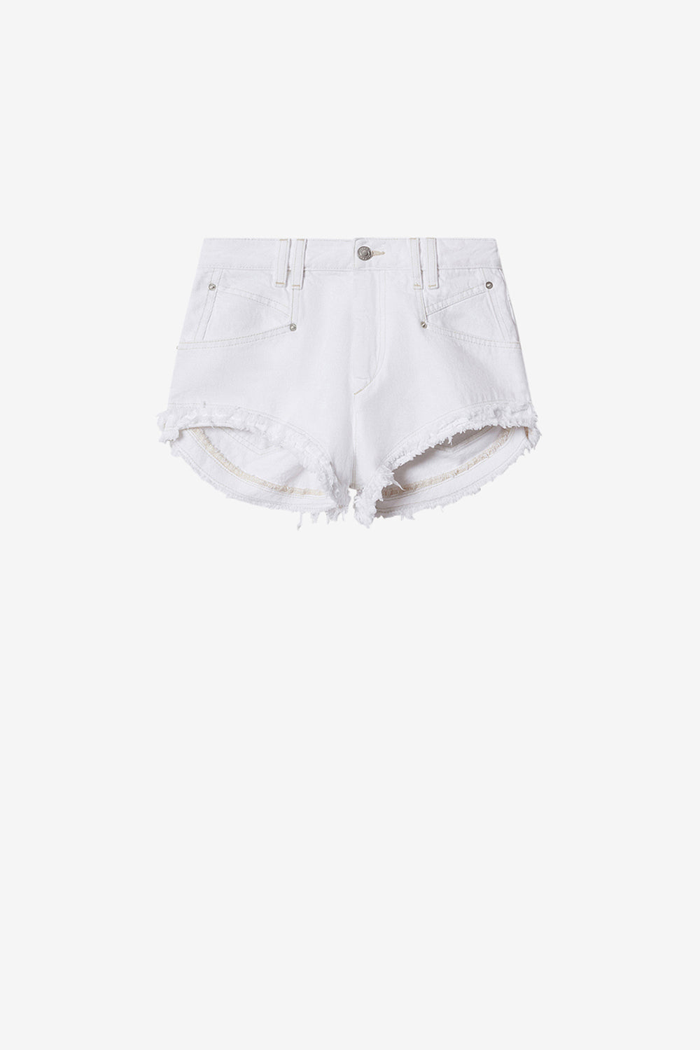 Eneidala denim shorts - White - Woman - 1