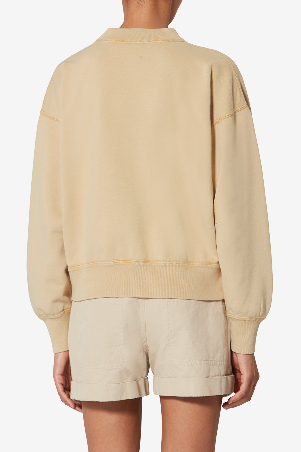 Sweatshirt moby en coton à logo - Ocre clair - Woman - 5