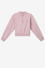 Felpa simony in cotone con logo - Light pink - Woman