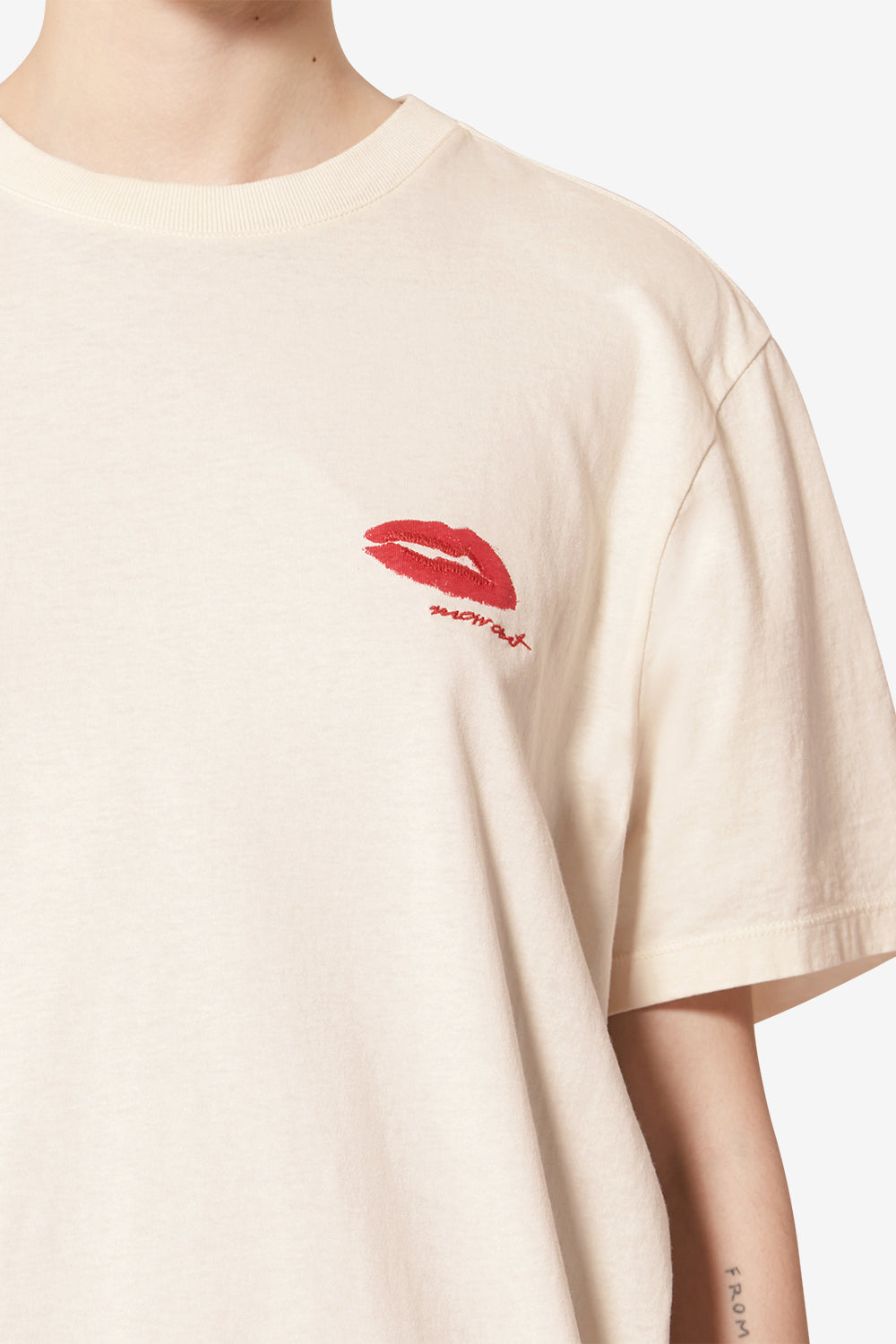 T-shirt à logo zewel en coton - Écru - Woman - 3