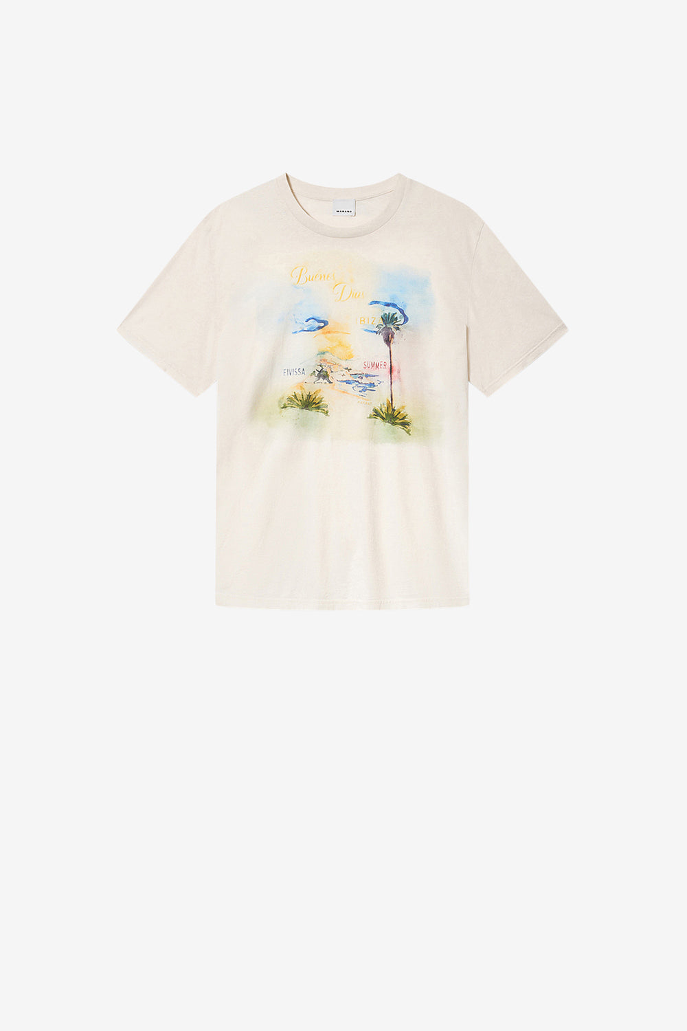 Honoré プリント入りコットン 半袖 tシャツ - 生成り - Man - 1