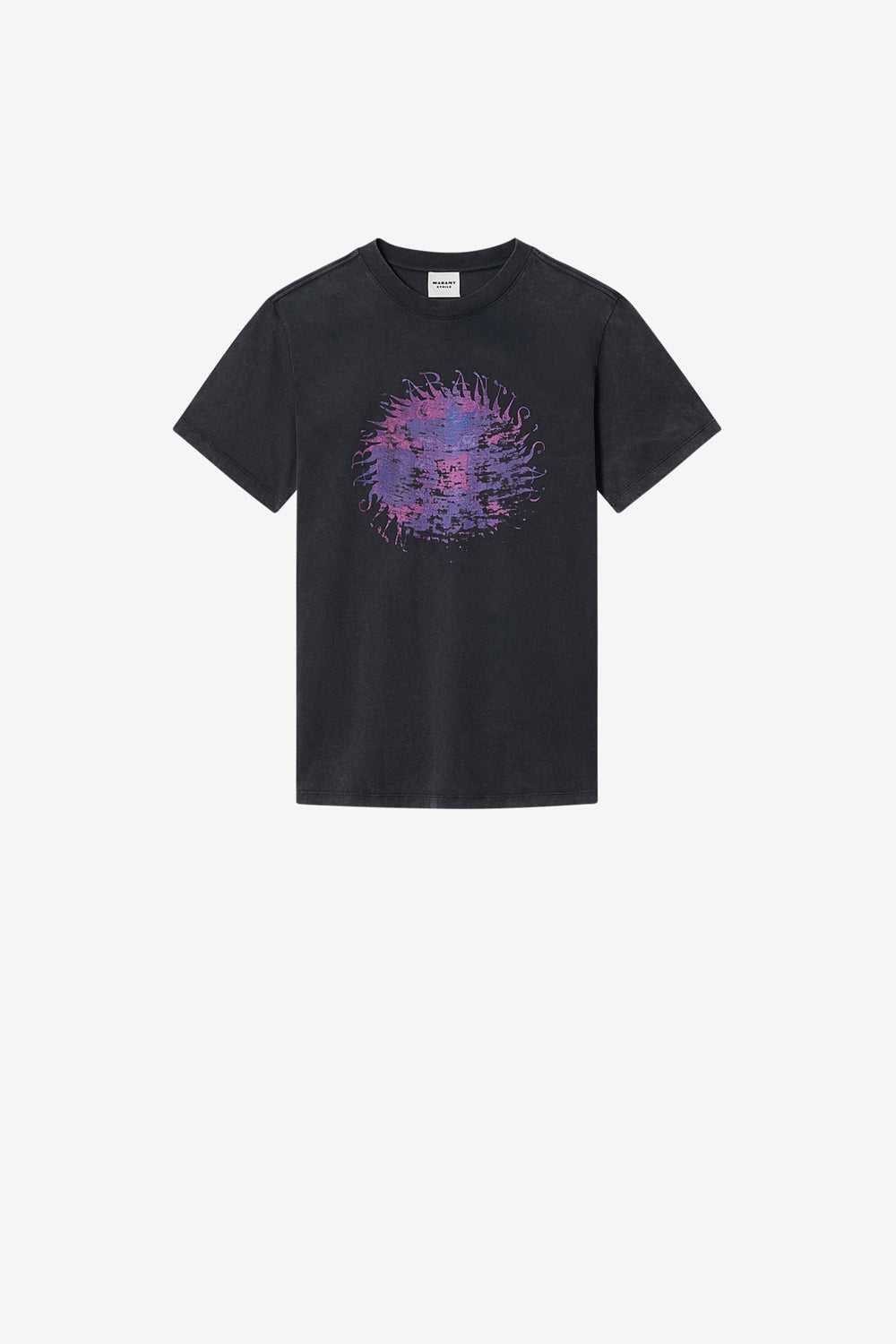 T-shirt zoeline en coton imprimé - Noir délavé - Woman - 1