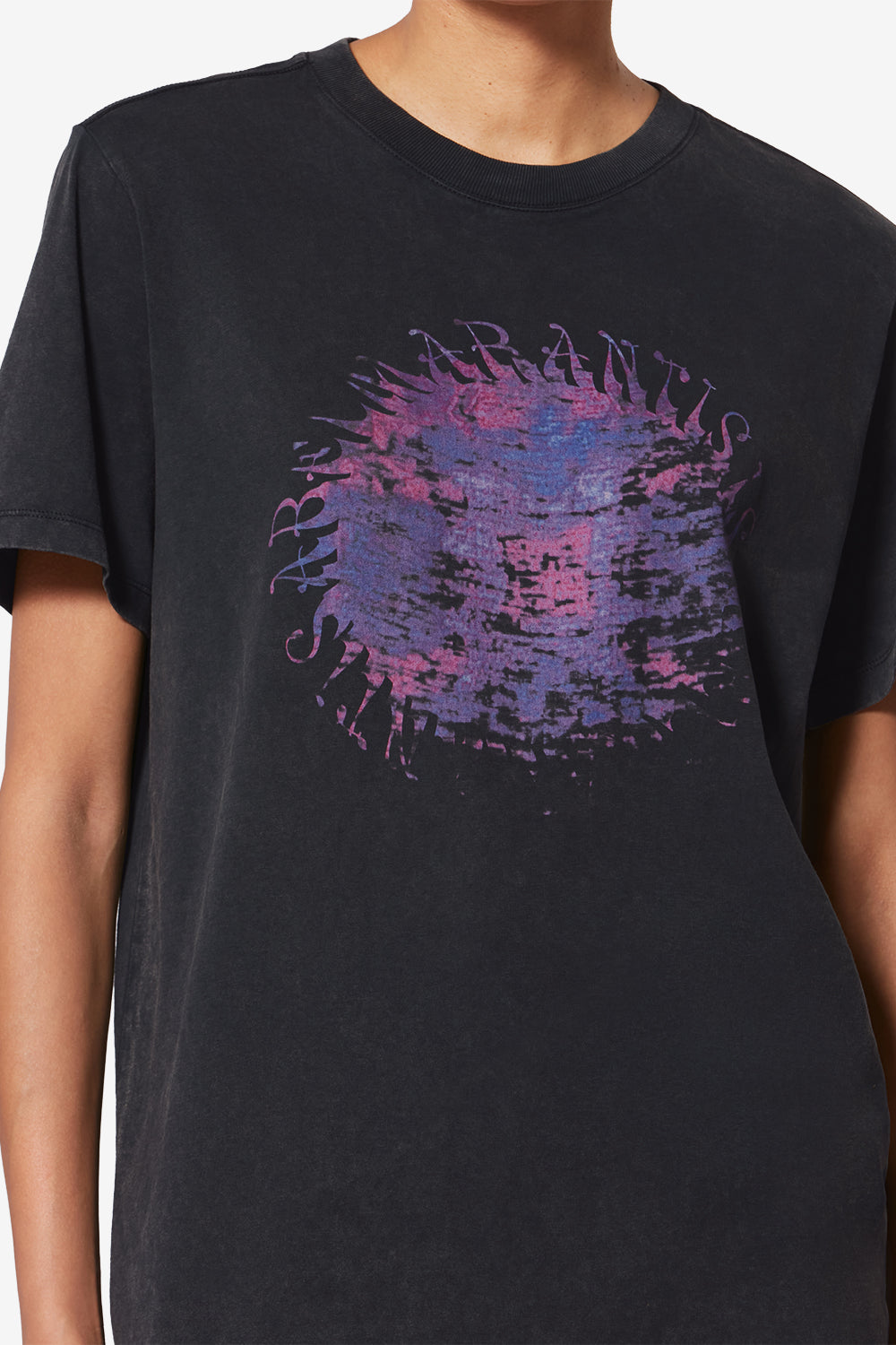 Zoeline printed cotton t-shirt - Black - Woman - 3