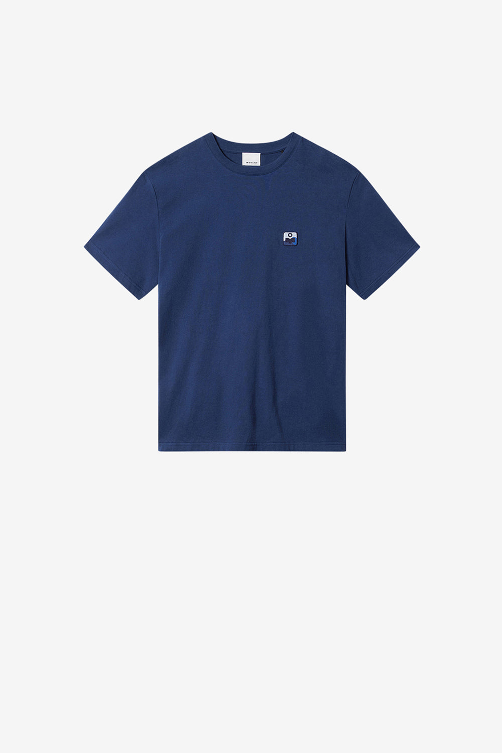 Hugo パッチ付き コットン 半袖 tシャツ - Indigo - Man - 1