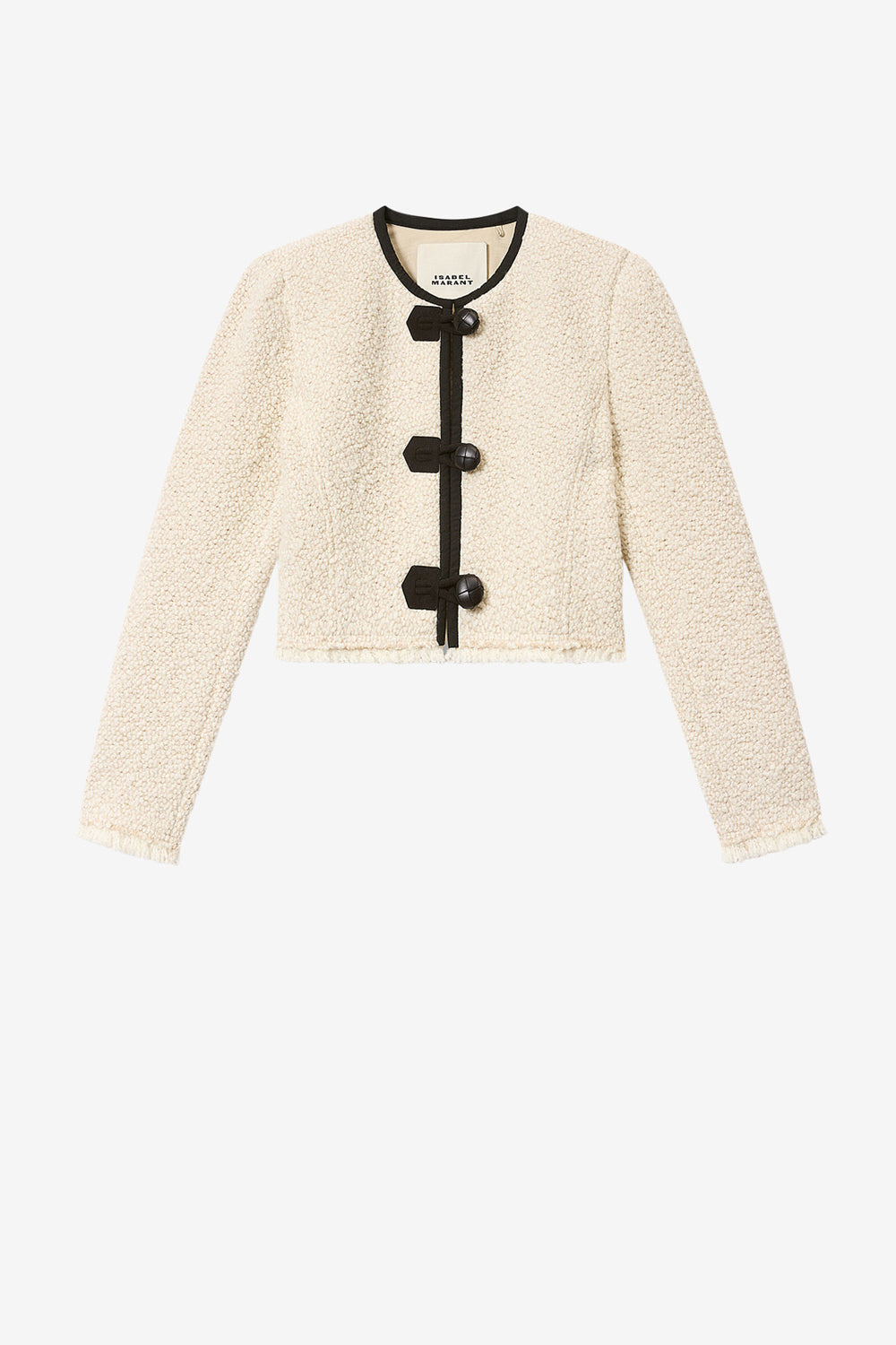 Veste gradilia en laine bouclette - Écru - Woman - 1