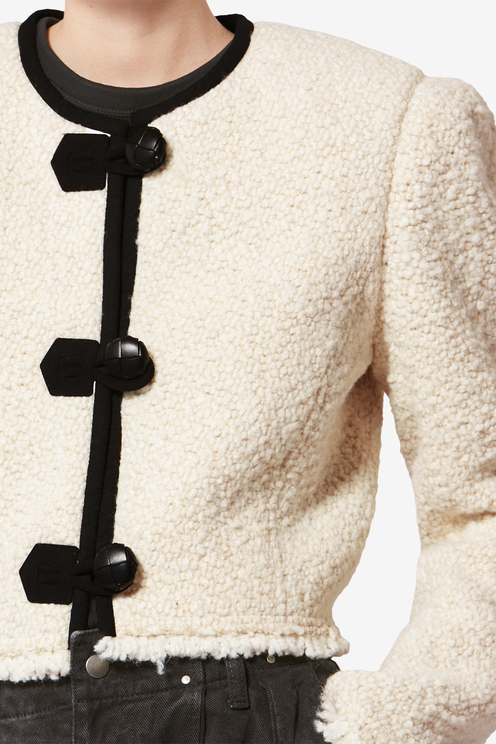 Gradilia bouclé wool jacket - Ecru - Woman - 3