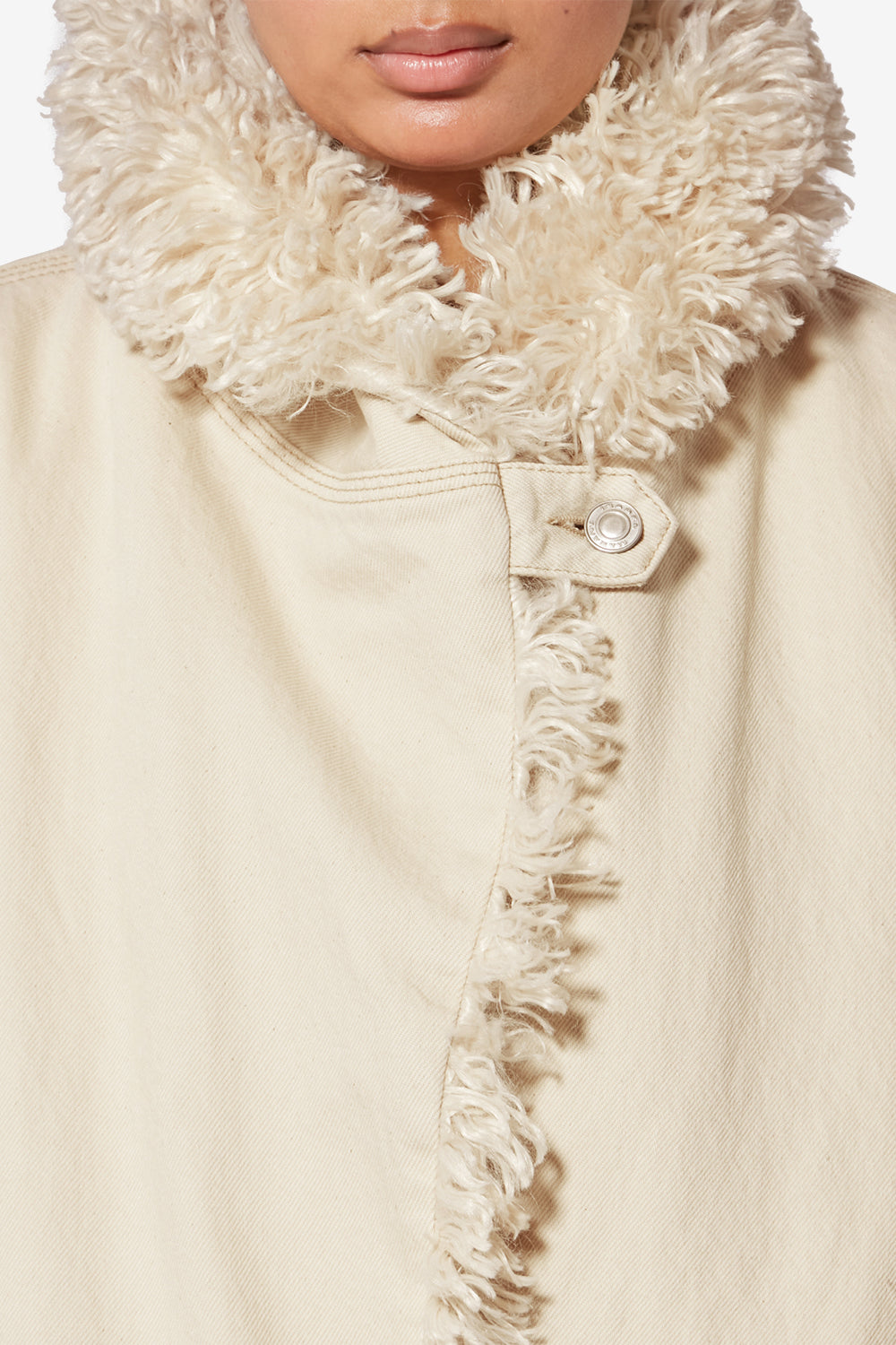 Veste charone en denim - Écru - Woman - 3