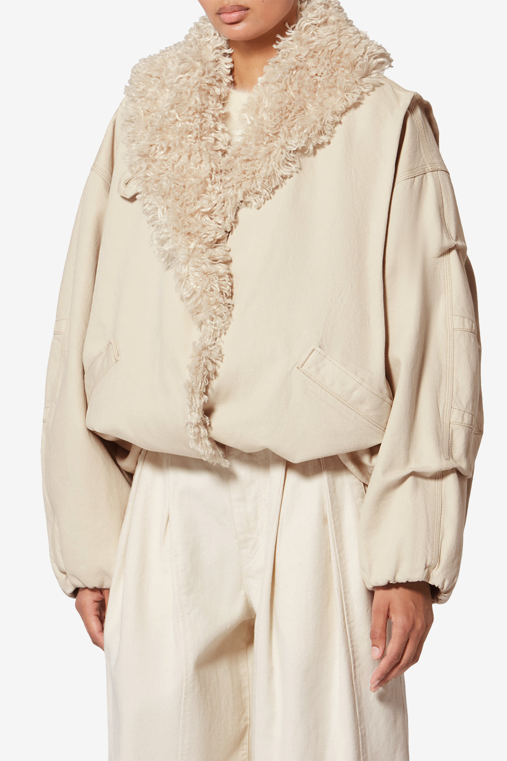 Veste charone en denim - Écru - Woman - 4