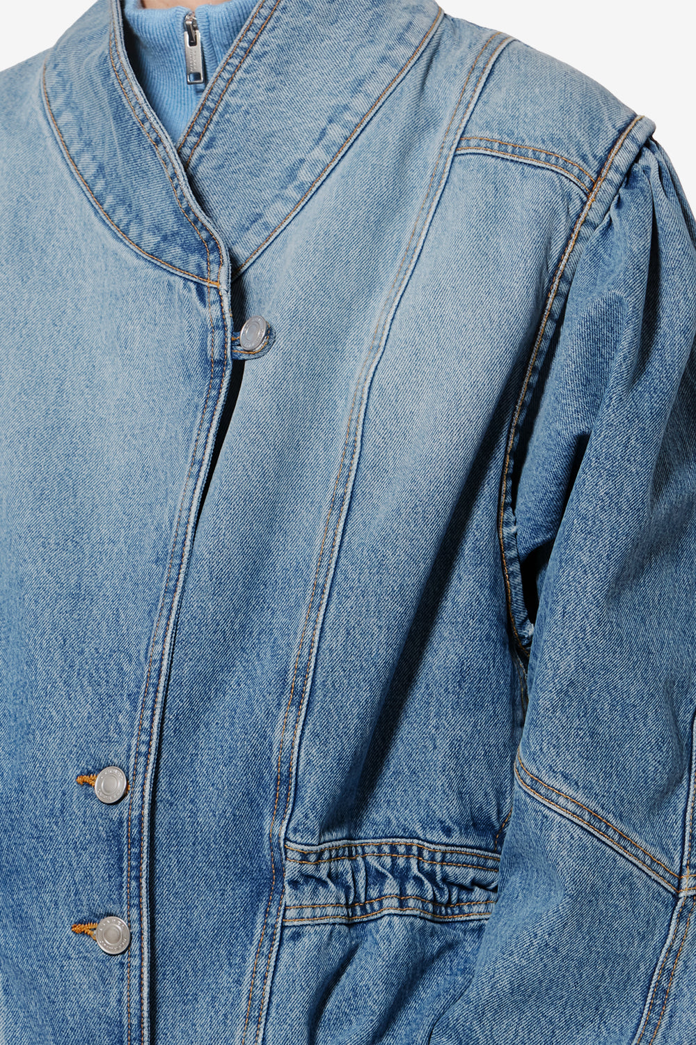 Veste dolie en coton - Bleu clair - Woman - 3