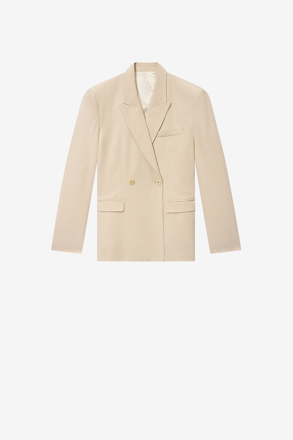 Giacca calie in crêpe di seta - Ecru - Woman