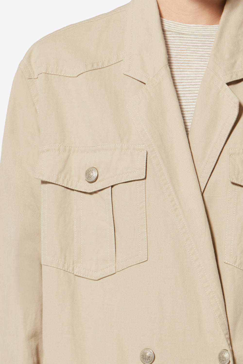 Veste nevala en toile de lin et coton - Beige - Woman - 3