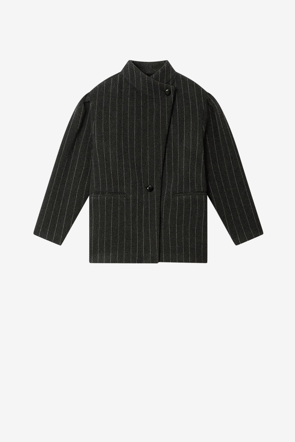 Veste jabadine en laine - Anthracite - Woman - 1