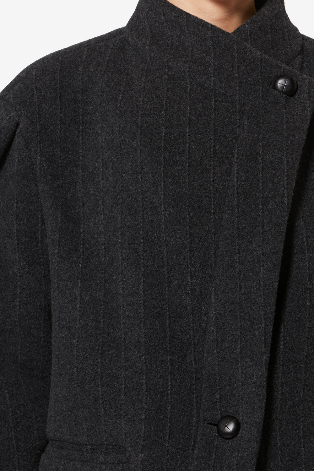 Veste jabadine en laine - Anthracite - Woman - 3