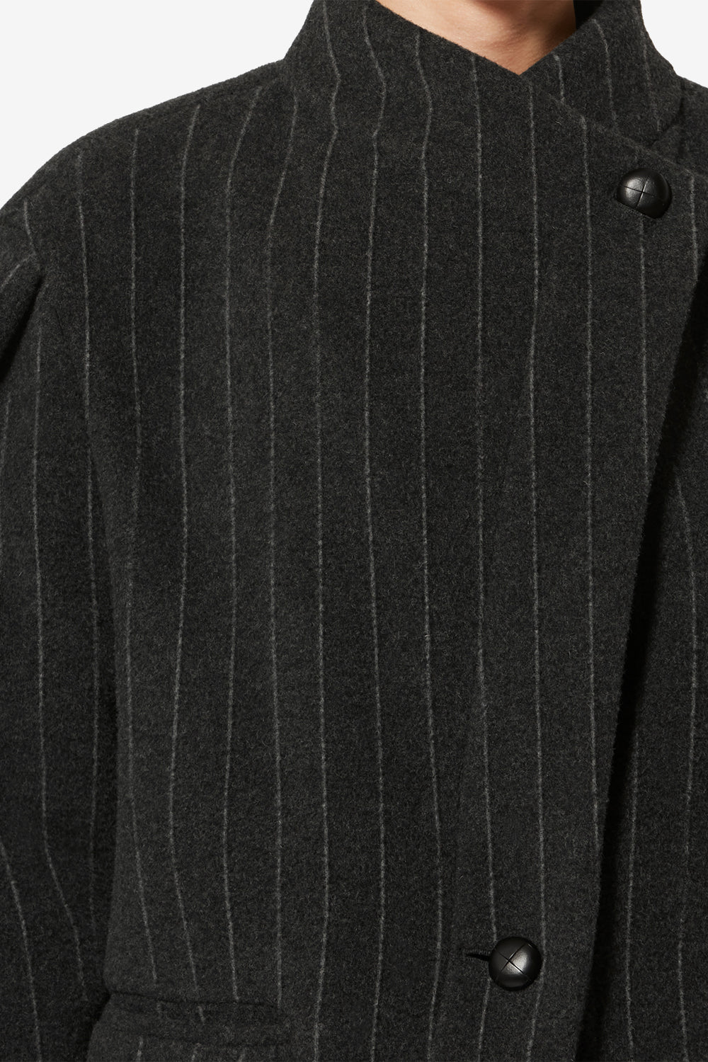 Veste jabadine en laine - Anthracite - Woman - 3