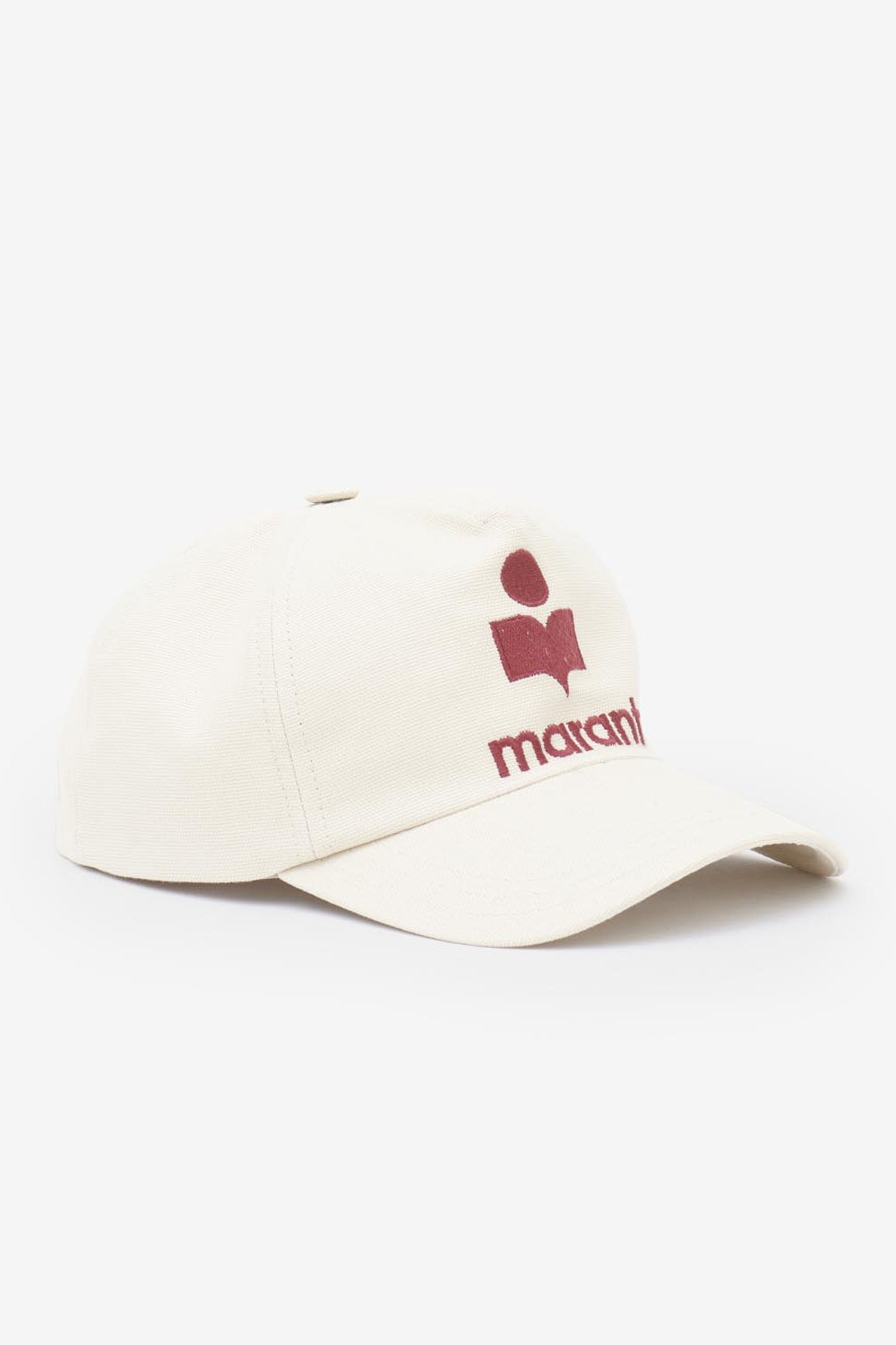 Casquette en toile à logo brodé tyrony - Écru et rouge - Woman - 4