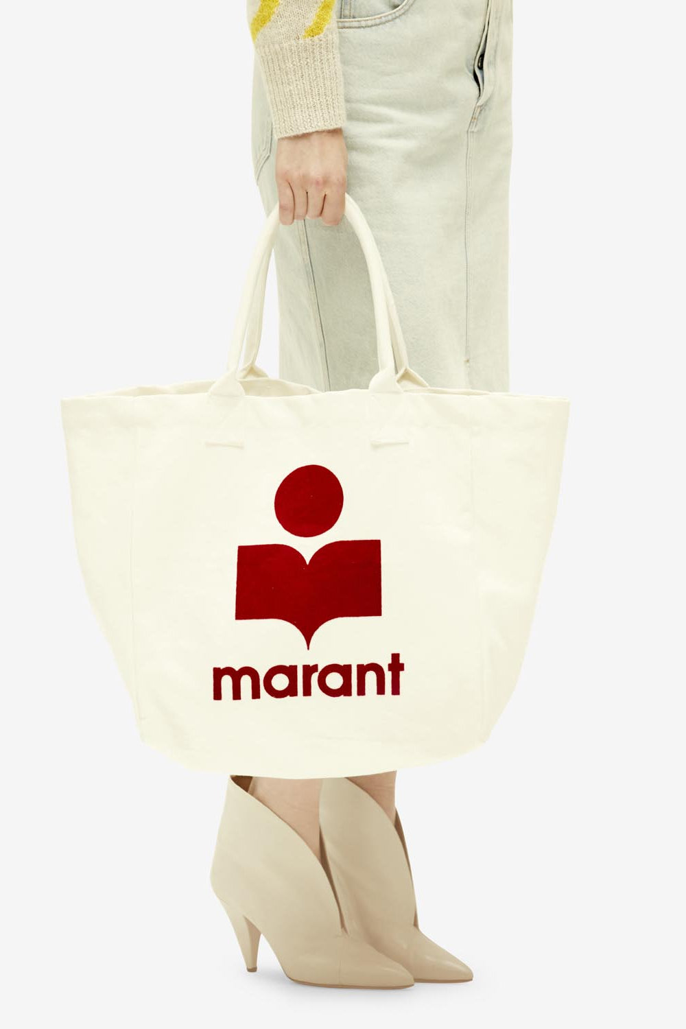 Yenky logo-embroidered tote bag in canvas - Ecru - Woman - 2