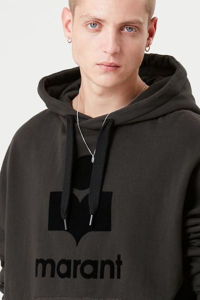 Miley logo hoodie sweatshirt - 검정으로 씻어낸 - Man - 3