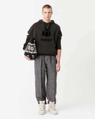 Miley felpa con cappuccio e logo - Nero lavato - Man - 1