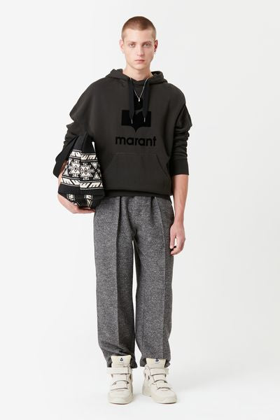 Miley logo hoodie sweatshirt - 검정으로 씻어낸 - Man - 2