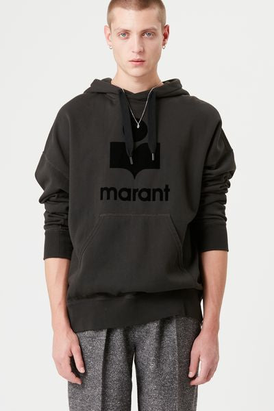 Miley logo hoodie sweatshirt - 검정으로 씻어낸 - Man - 4