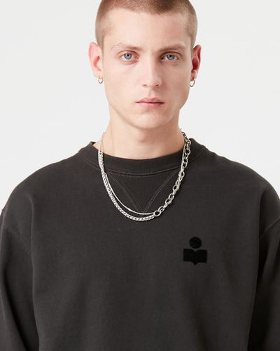 Mike cotton sweatshirt - Nero lavato - Man - 2