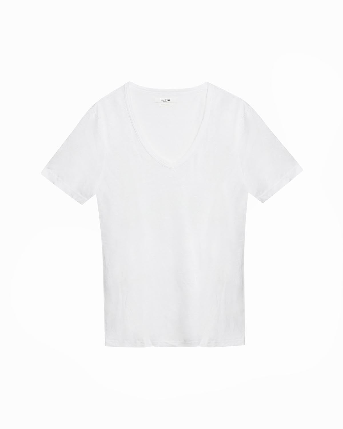 T-shirt kranger mit v-ausschnitt Woman Weiß 1