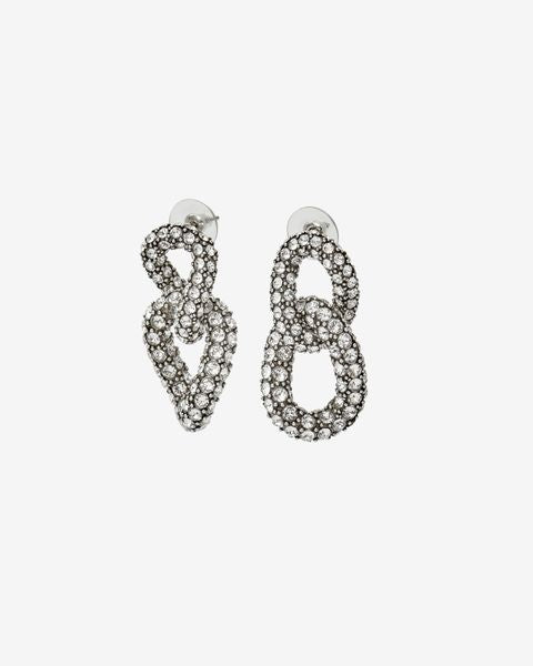 Funky ring earrings Woman Silver 1
