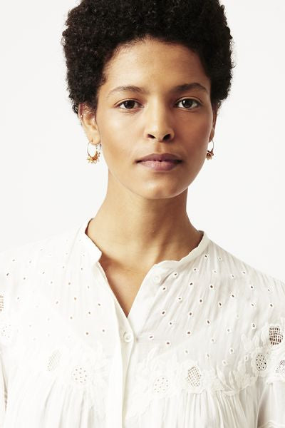 Orecchini a cerchio color oro casablanca - Ecru - Woman - 2