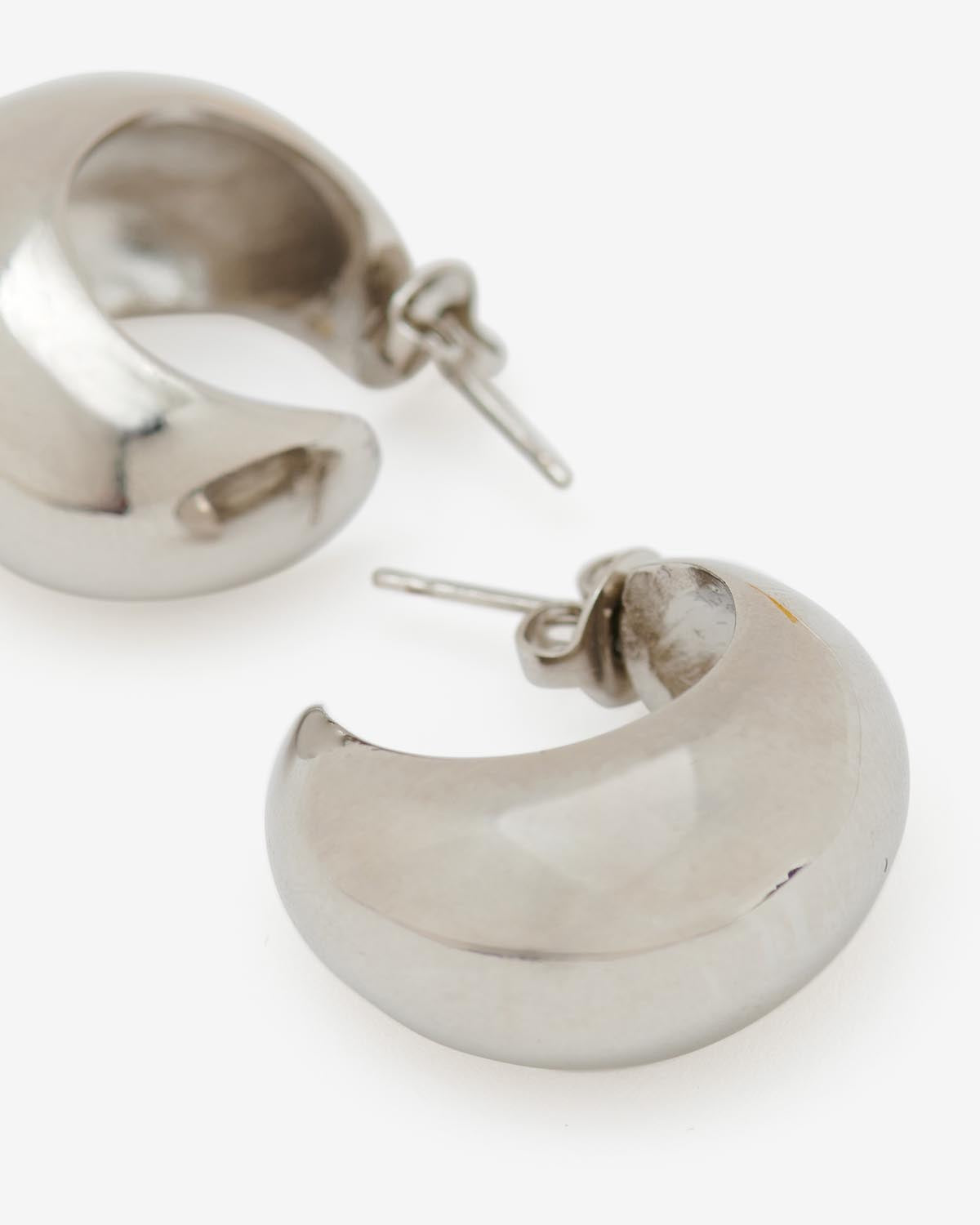 Shiny crescent earrings Woman Silver 3