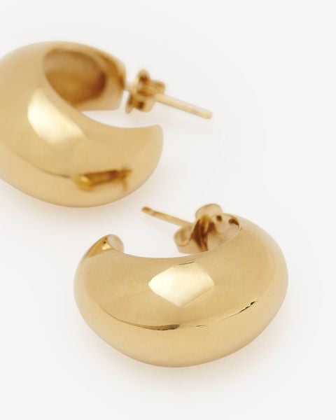 Shiny crescent earrings Woman Gold 2