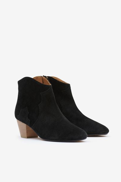 Dicker suede calfskin leather boots - Black - Woman - 6