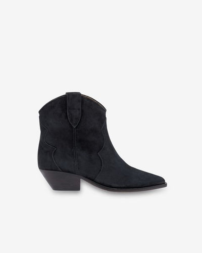 Dewina suede calfskin leather cowboy boots - Black - Woman - 2