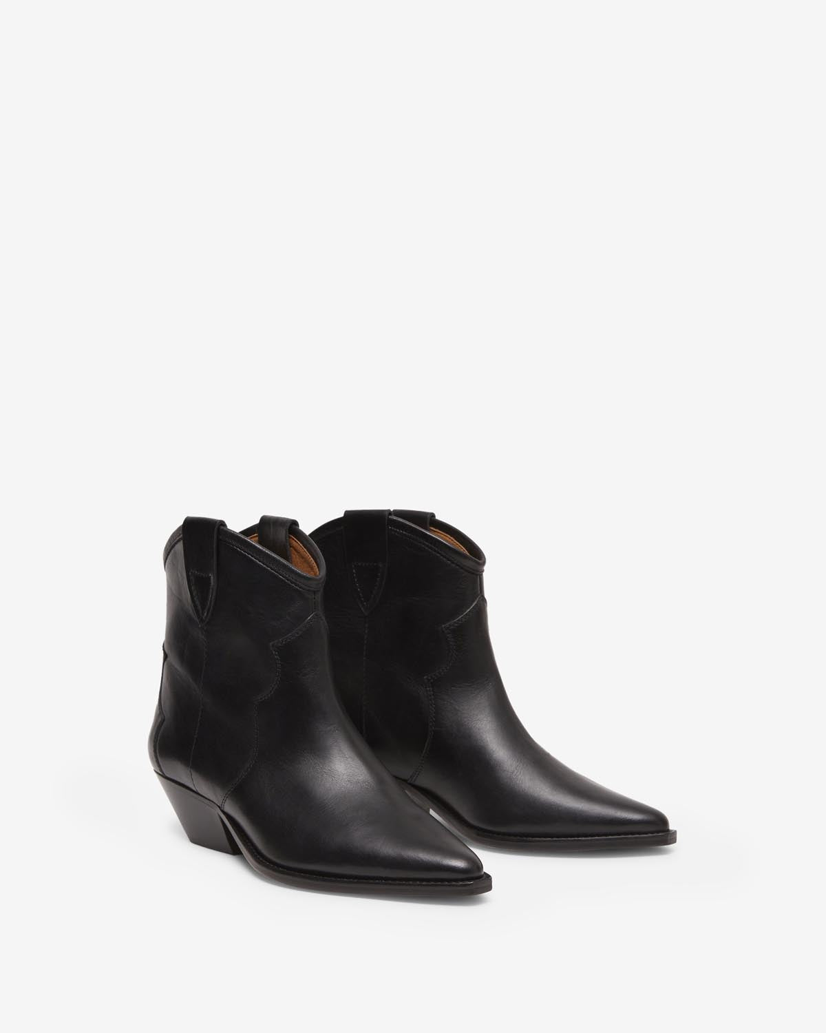 Dewina calfskin leather cowboy boots - Black - Woman - 3