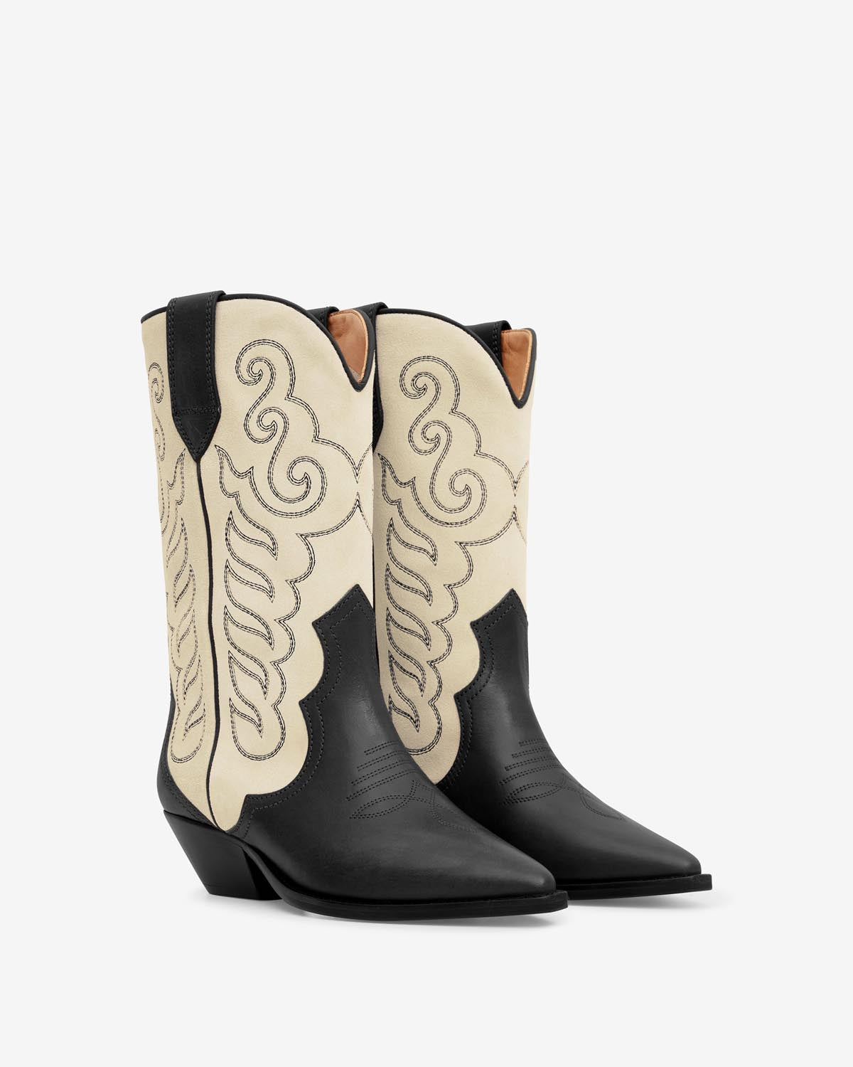 Duerto cowboy boots Woman Black and ecru 3