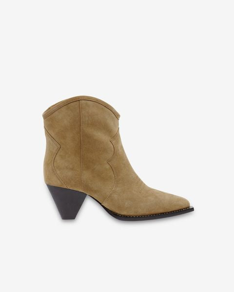 Botas bajas de piel de ante de becerro darizo Woman Taupe 4