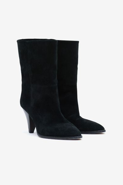 Rouxa suede ankle boots - Black - Woman - 3