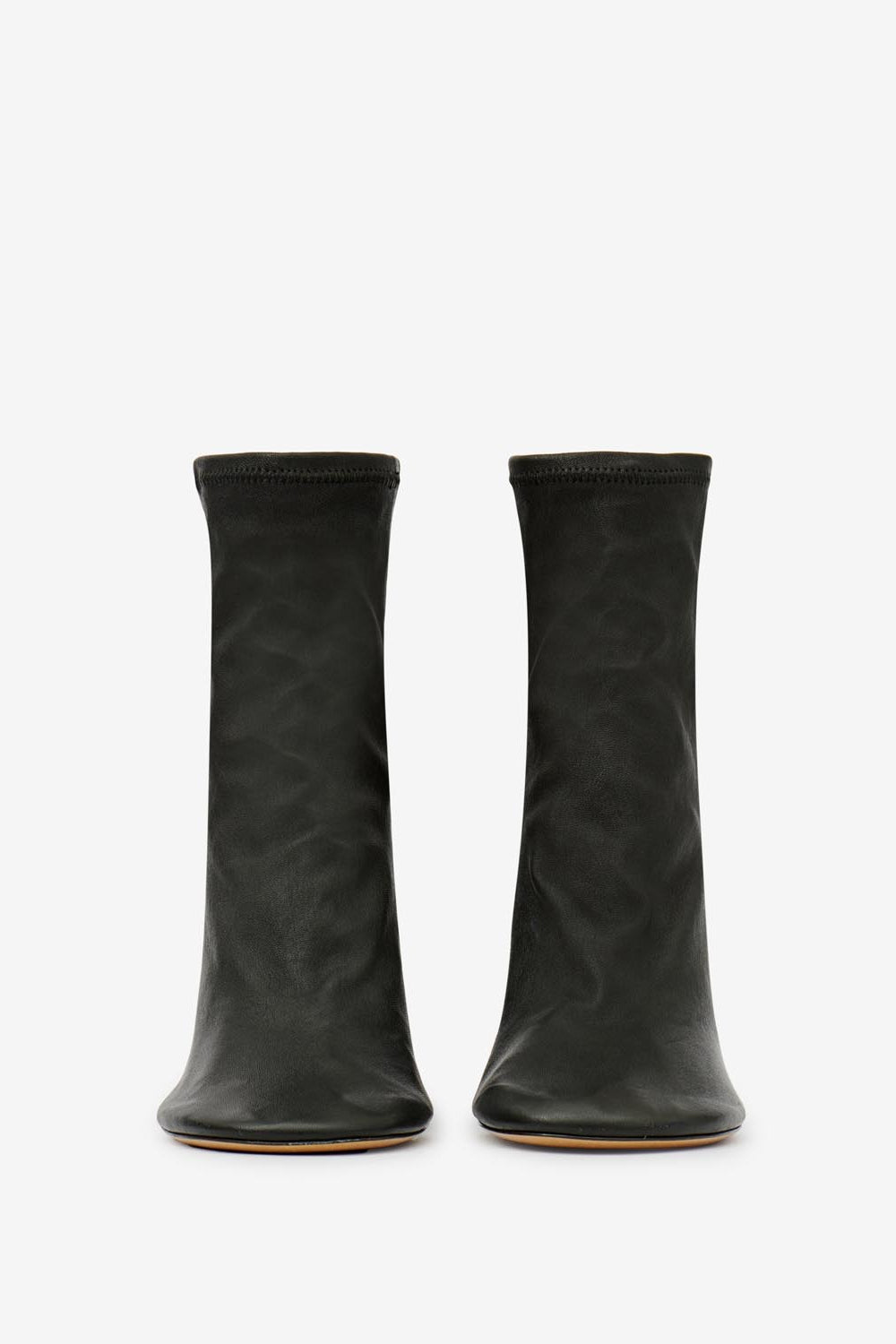 Stivaletti in morbida pelle con tacco alto - Nero - Woman - 6