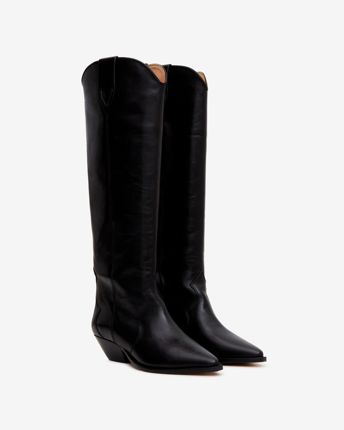 Denvee calfskin leather cowboy boots - Black - Woman - 3